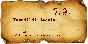 Tasnádi Hermia névjegykártya